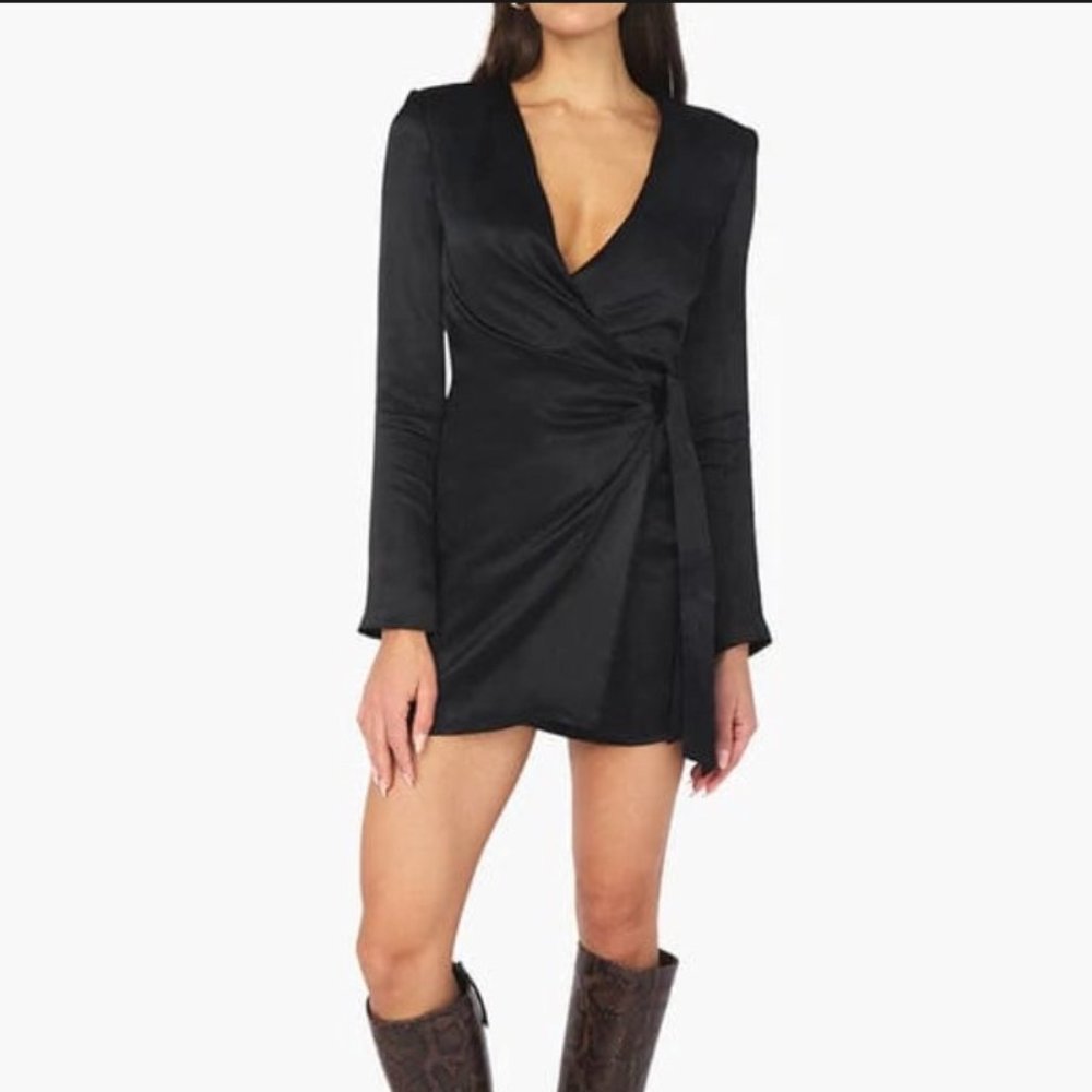 WeWoreWhat- Cowl Front Satin Dress- BNWT- Great party/holiday dress!